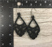 Load image into Gallery viewer, Lightweight Genuine Black Leather Earrings
