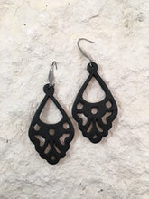 Load image into Gallery viewer, Lightweight Genuine Black Leather Earrings
