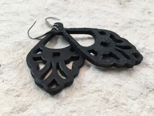 Load image into Gallery viewer, Lightweight Genuine Black Leather Earrings
